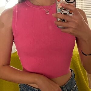Zara pink crop top (size M)